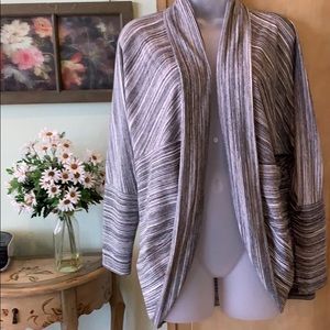 LizSport by Liz Claiborne Draped Cardigan Jacket Gray New Without Tags Medium